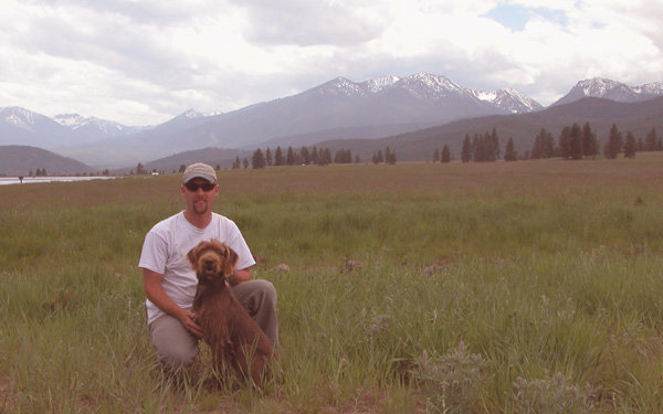 Carl Steifel following a perfect score performance at an Oregon NAVHDA test where he earned a Prize I in natural ability with a perfect 112 point score.