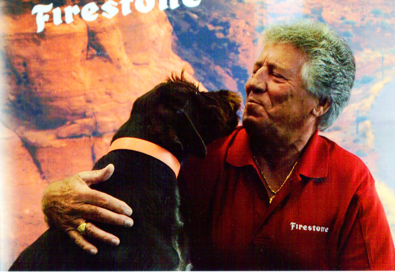 When Firestone brought Mario Andretti to Boise for a promotion for their tires, they asked him if he'd like to see the Boise State Bronco's Blue Turf.  The Smurf Turf.  He wasnt interested in the turf, but he did want to meet that dog he saw on television retrieving the kicking T.